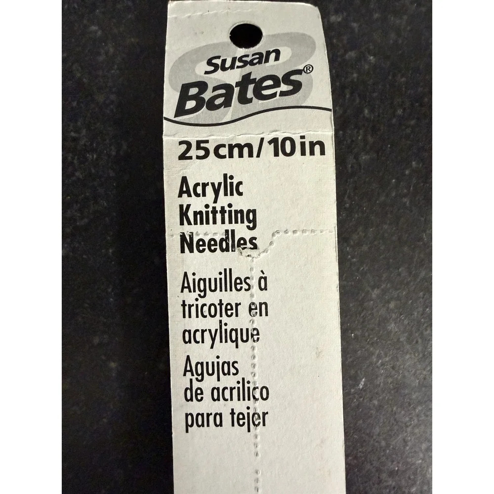 Susan Bates Crystalites 10mm US 15 Acrylic Knitting Needles 10